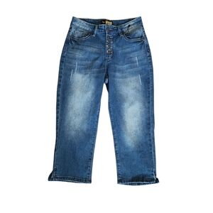 Blue Button-Fly Jeans